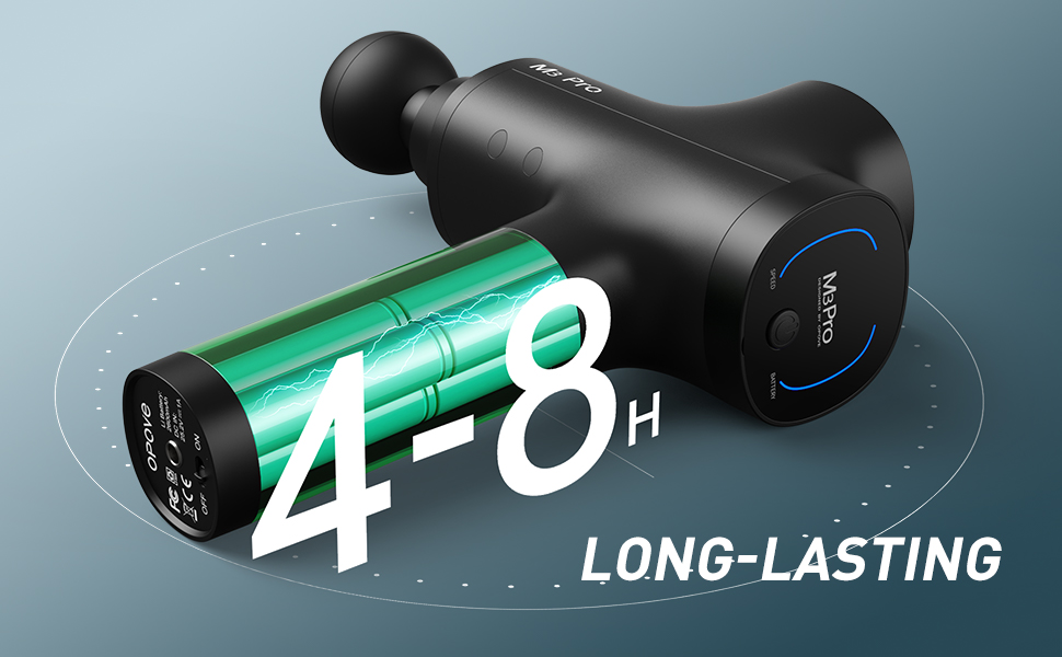 Перкусійний масажер OPOVE M3 Pro 2 Massage Gun з LED-дисплеєм, 2500 об/хв, для зняття м'язового болю, чорний