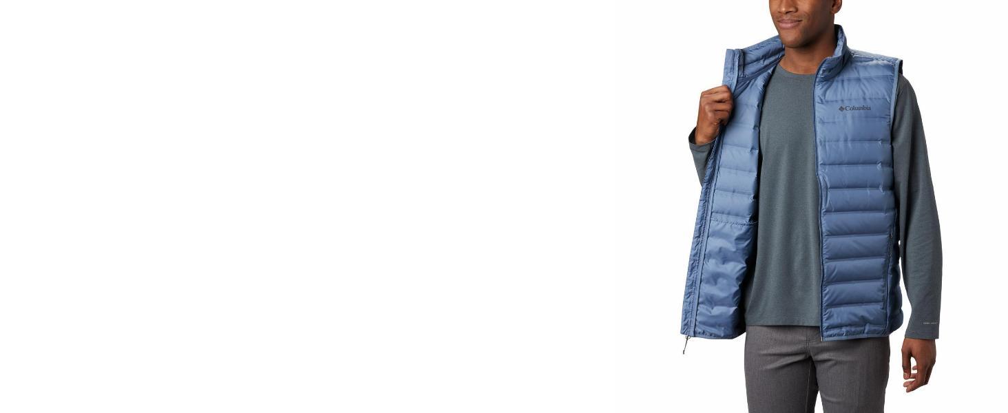 Чоловічий жилет Columbia Lake 22 Down Vest, утеплений пуховий жилет, чорний, розмір S