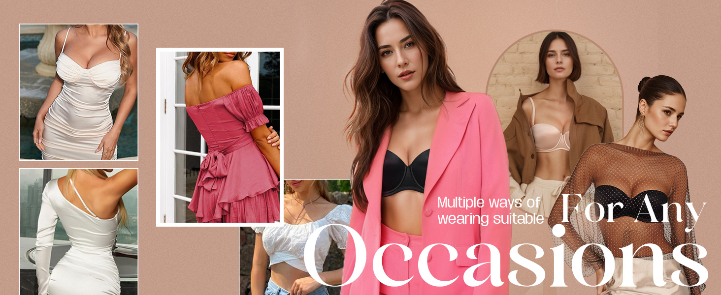 Бюстгальтер Lemorosy без бретелек з пуш-ап, великі розміри, сильний тримач, з підкладкою, мультивей, знімні бретелі, 85A, бежевий