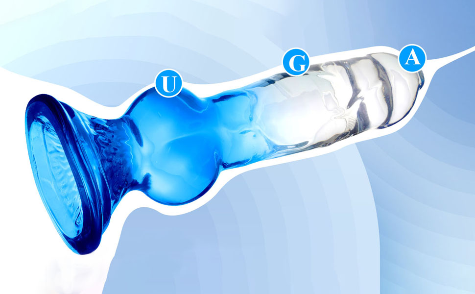 Анальний дildo Difemstoy з сильним присоском, стимулятор G-точки, іграшки для дорослих для жінок, чоловіків, пар (S, блакитно-прозорий)