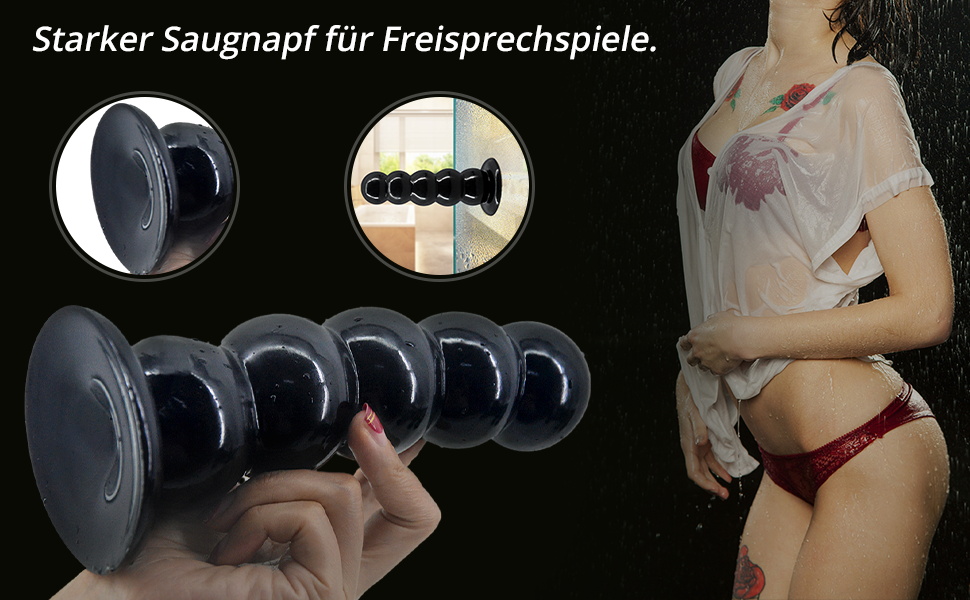 Анальні іграшки Rouck Saugnapf Groß Anapug: 5 куглів з присосками, для жінок та чоловіків