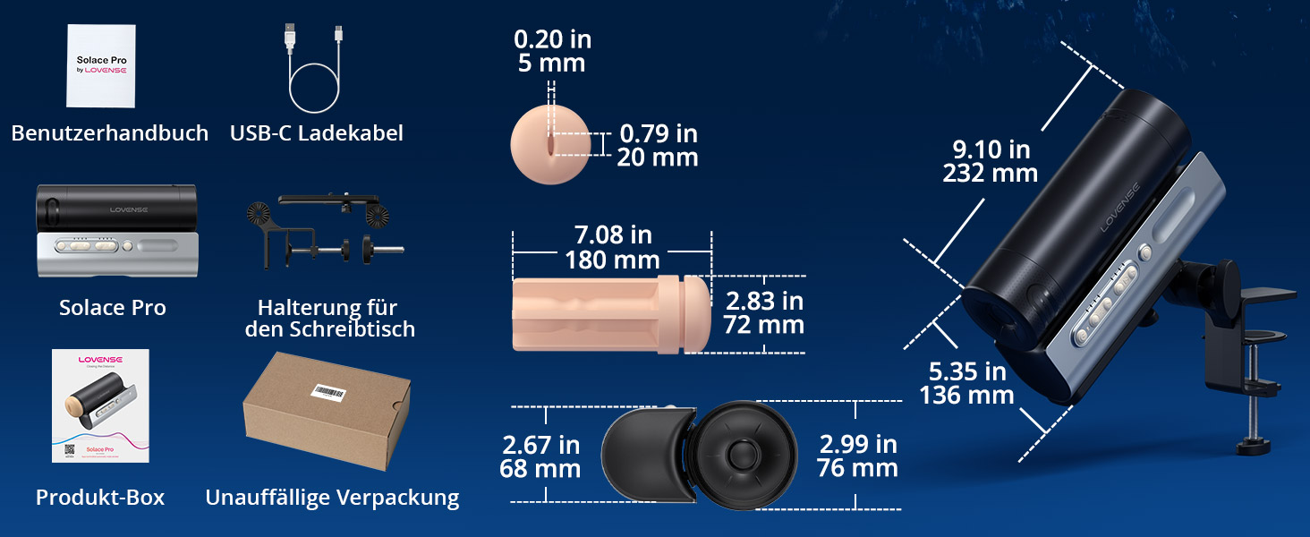 Lovense Solace Pro - автоматичний мастурбатор для чоловіків з керуванням через додаток, вібраційний мастурбатор, імітація орального сексу, інтеграція з AI/VR, іграшки для дорослих