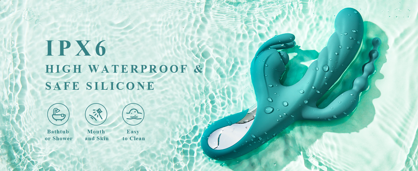 Вібратор G-Punkt Rabbit 3-в-1: анальний дildo, стимулятор клітора, для жінок. Силіконовий вібратор, іграшки для дорослих, для пар. 5 режимів вібрації, XXL