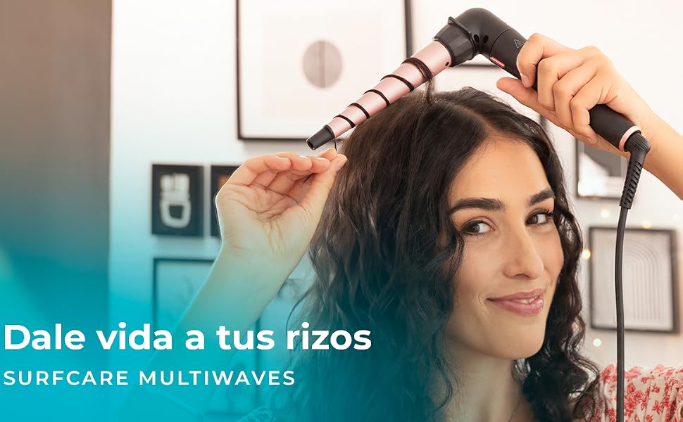 Конічний плойка-керіміка Cecotec Lockenstab SurfCare TwistConic 33W для створення природних хвиль та текстури, діаметр 13-25 мм