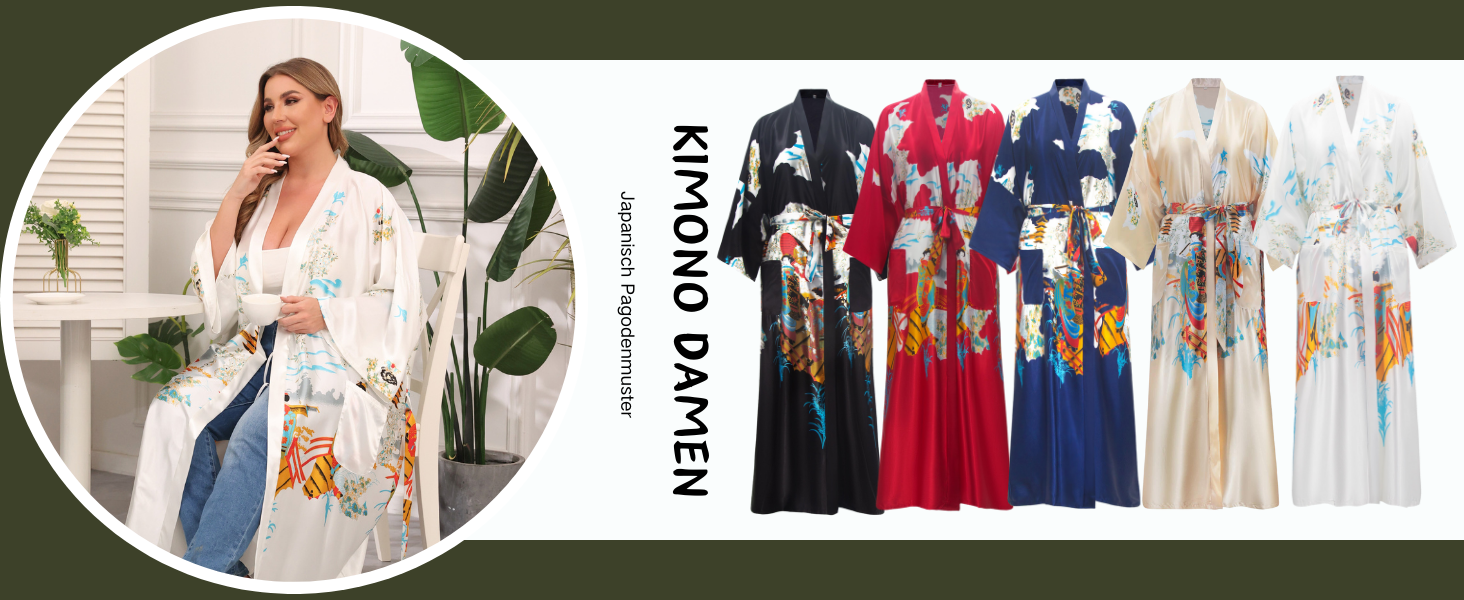 Кимоно халат для жінок, великі розміри, сатин, квітковий принт, чорний, XL