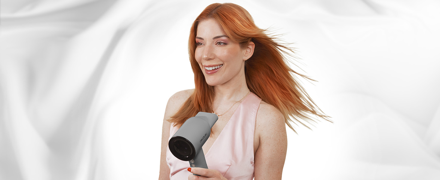 Фен для волосся Cecotec DryNova 2in1 з BLDC-мотором, 1400 Вт, сенсором температури та нано-іонізацією, чорний