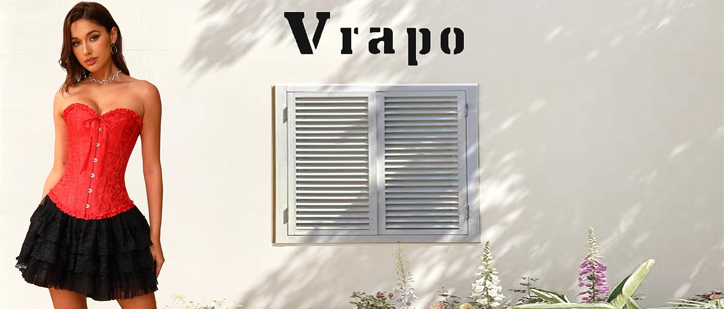 Корсет Vrapo для жінок - бюстгальтер-корсет, корсаж з шнурівкою, талія, спідня білизна (S, фіолетовий)