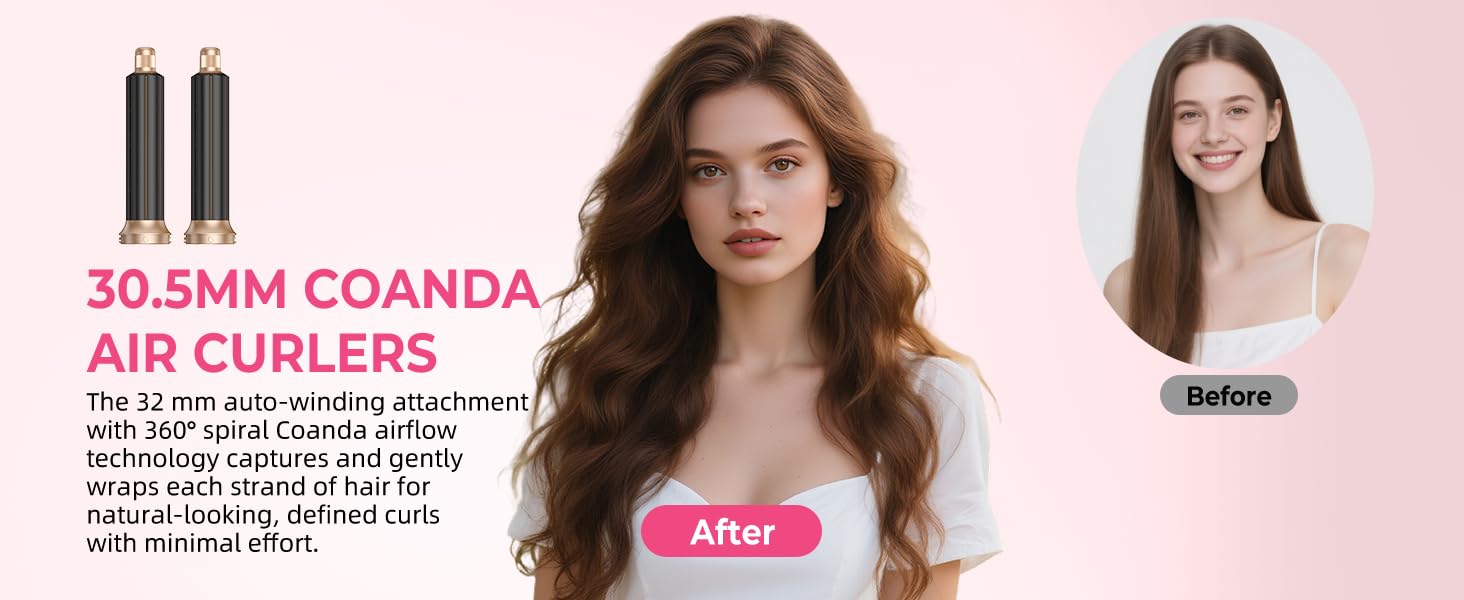 Мультифункціональний стайлер для волосся 7 в 1 Atopskins Airstyler Pro: фен з дифузором, круглі щітки, випрямляч та плойка для локонів Beach Waves, чорно-золотий