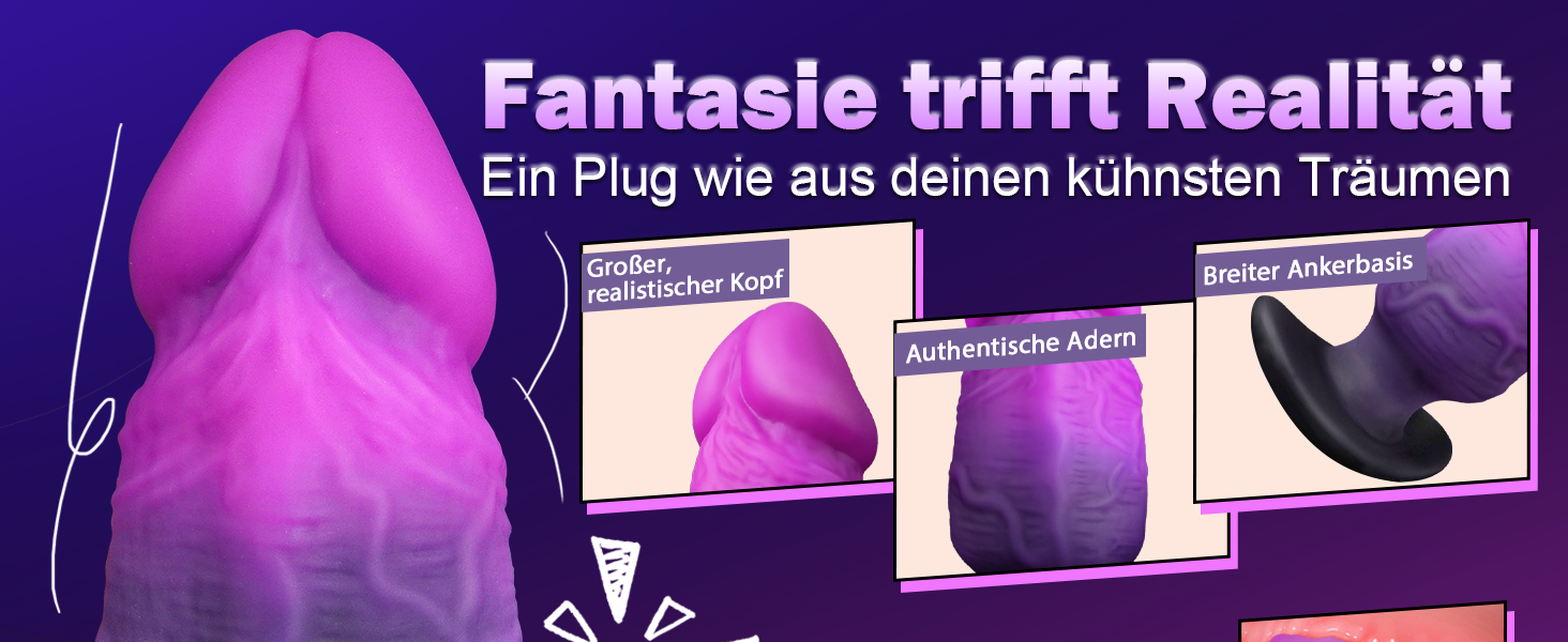 Анальний плагін для чоловіків та жінок XXL, силіконовий, для початківців – реалістичний, портативний, товстий, великий анальний ділдо для ігор (M)