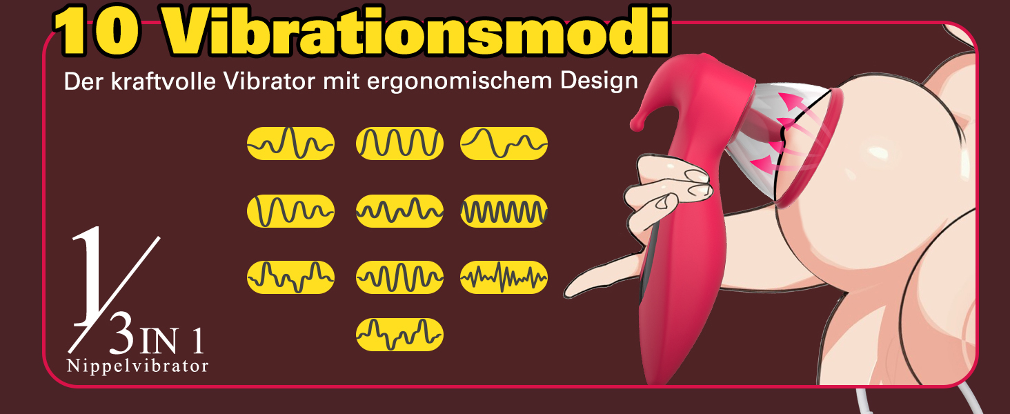 Вібратор для жінок Greenpinecone з 10 режимами вібрації, стимулятором клітора та 7 сосками. Масажер грудей, BDSM іграшки для пар