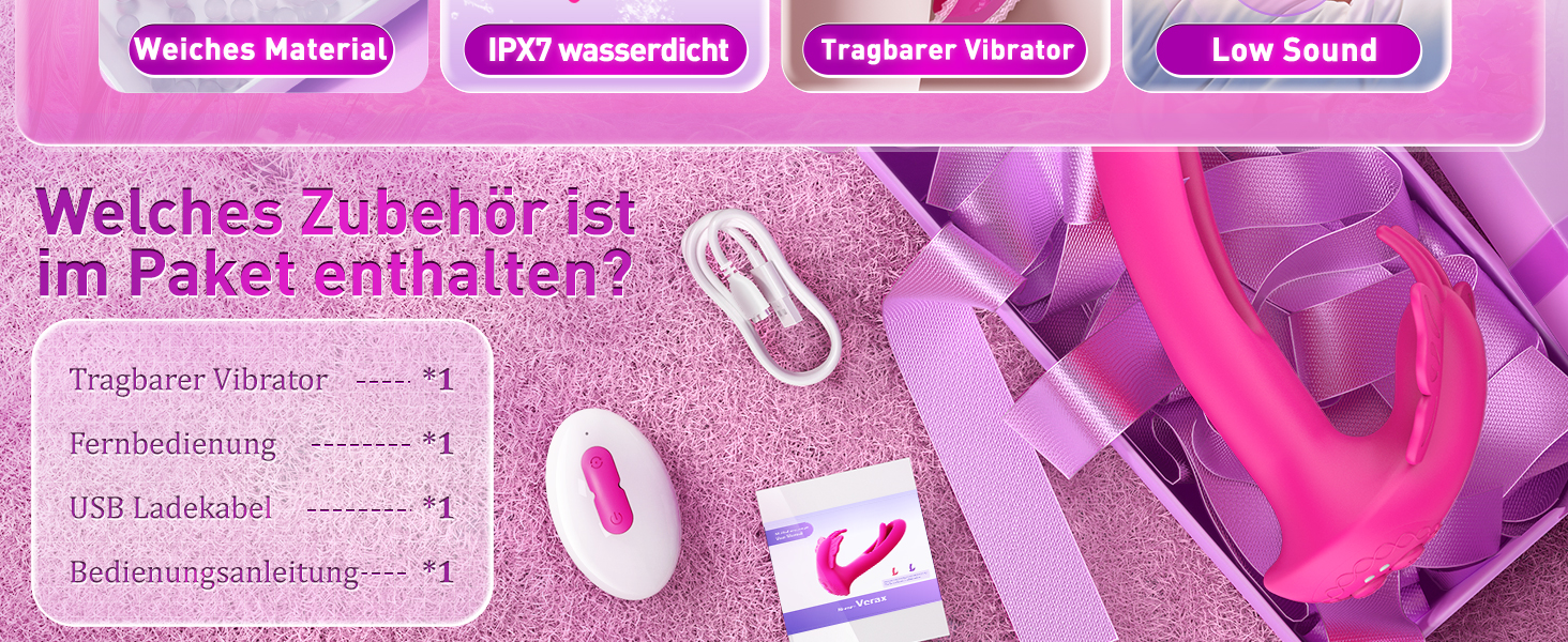 Вібратор для жінок G-точка та клітора - секс-іграшка з 9 режимами вібрації, 4в1, кролик, рожевий