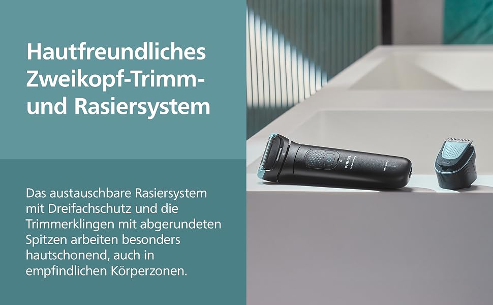 Тример для чоловіків Philips Bodygroom Series 7000 BG7480/15 для тіла та інтимних зон, водонепроникний, з гнучким 2D-лезом та насадкою для спини