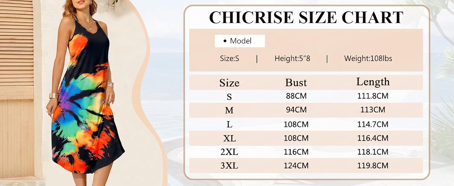 Літня сукня-максі Chicrise для жінок: чорна довга сукня на бретелях з V-подібним вирізом, розмір M
