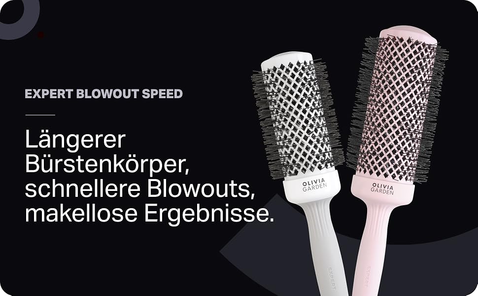 Керамічна кругла щітка для волосся Olivia Garden Expert Blowout Speed 45 мм, пастельно-рожева — для швидкого та професійного випрямлення
