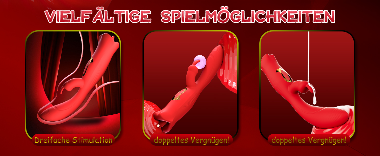 Вібратор для жінок ZWFUN з 10 режимами вібрації, 3-в-1: вібратор язика, G-точка, дилда. Іграшки для дорослих, стимуляція клітора. Комплект для пар.