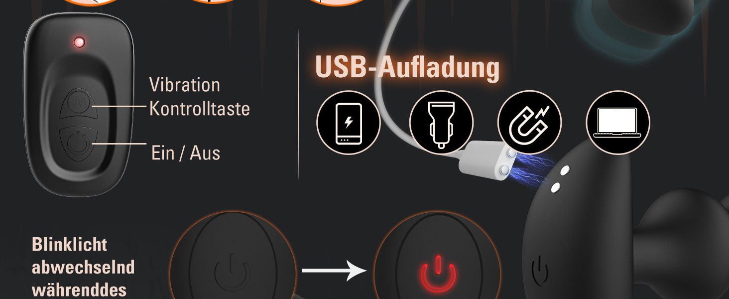 Вібратор анальний для початківців Yivans з пультом дистанційного керування, 16 режимів, тиха робота, для жінок та пар