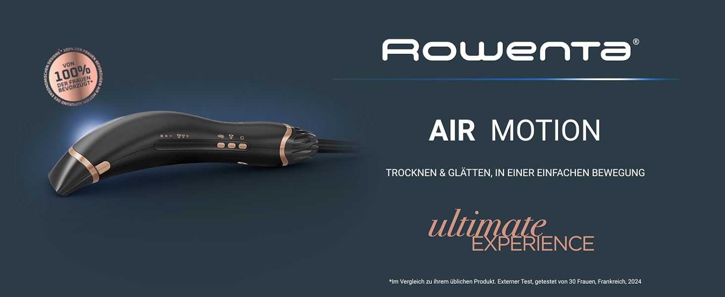 Фен для волосся Rowenta Maestria Nano HY8120 з іонним обдувом, цифровий двигун, 1700 Вт, сірий/рожеве золото