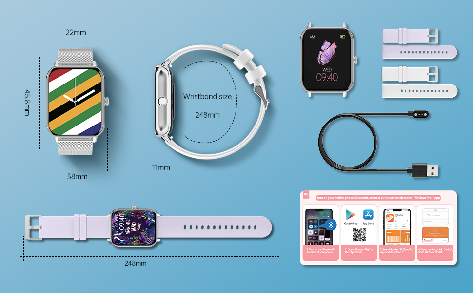 Смарт-годинник унісекс з Bluetooth-дзвінками, 1.85