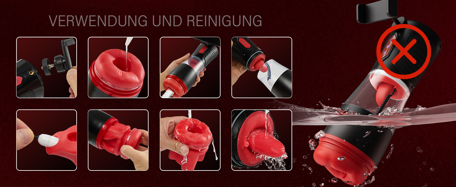 Електричний мастурбатор для чоловіків з 9 режимами лизання, 9 режимами всмоктування та 9 вібраціями. Іграшка для дорослих, підходить для пар та індивідуального використання