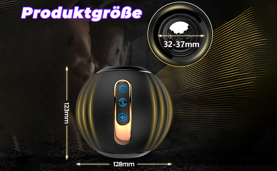 Електричний мастурбатор PQKuss з 8 вібраціями для чоловіків – автоматичний пеніс-вібратор, компактний, водонепроникний