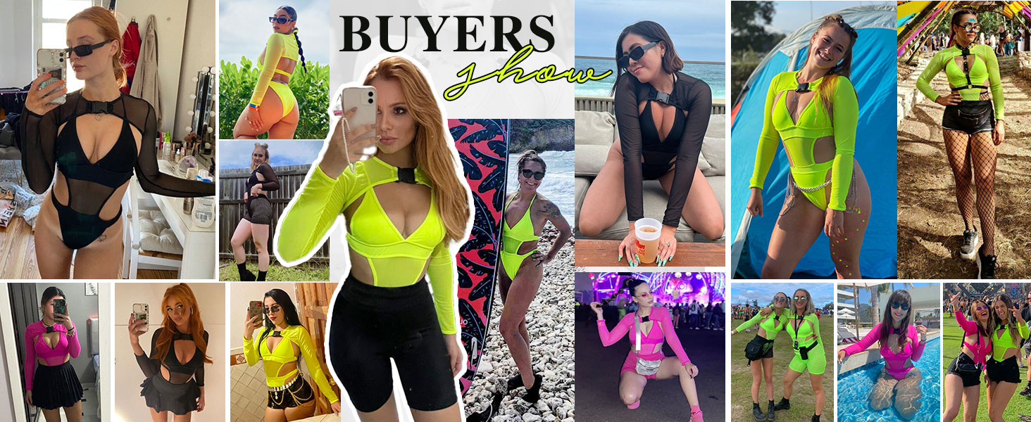 Жіночий костюм Avidlove Rave: сексуальний боді, топ з відкритим животом, чорний, розмір S