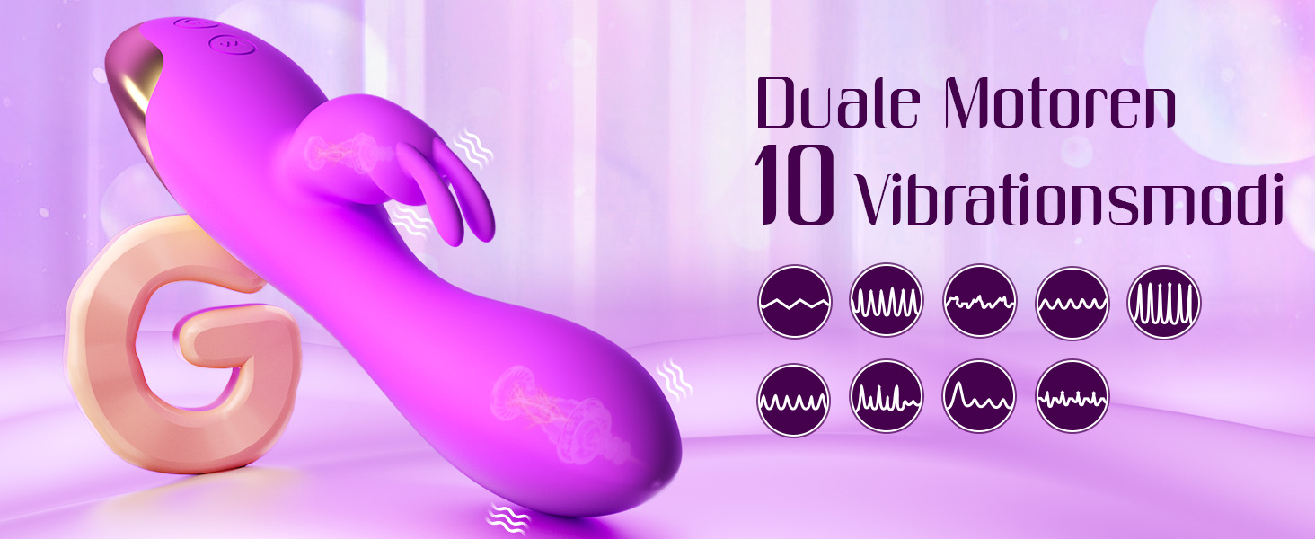 Вібратор для жінок: набір сексуальних іграшок з 10 режимами, кліторальний ділдо, G-spot, для пар, чорний/фіолетовий