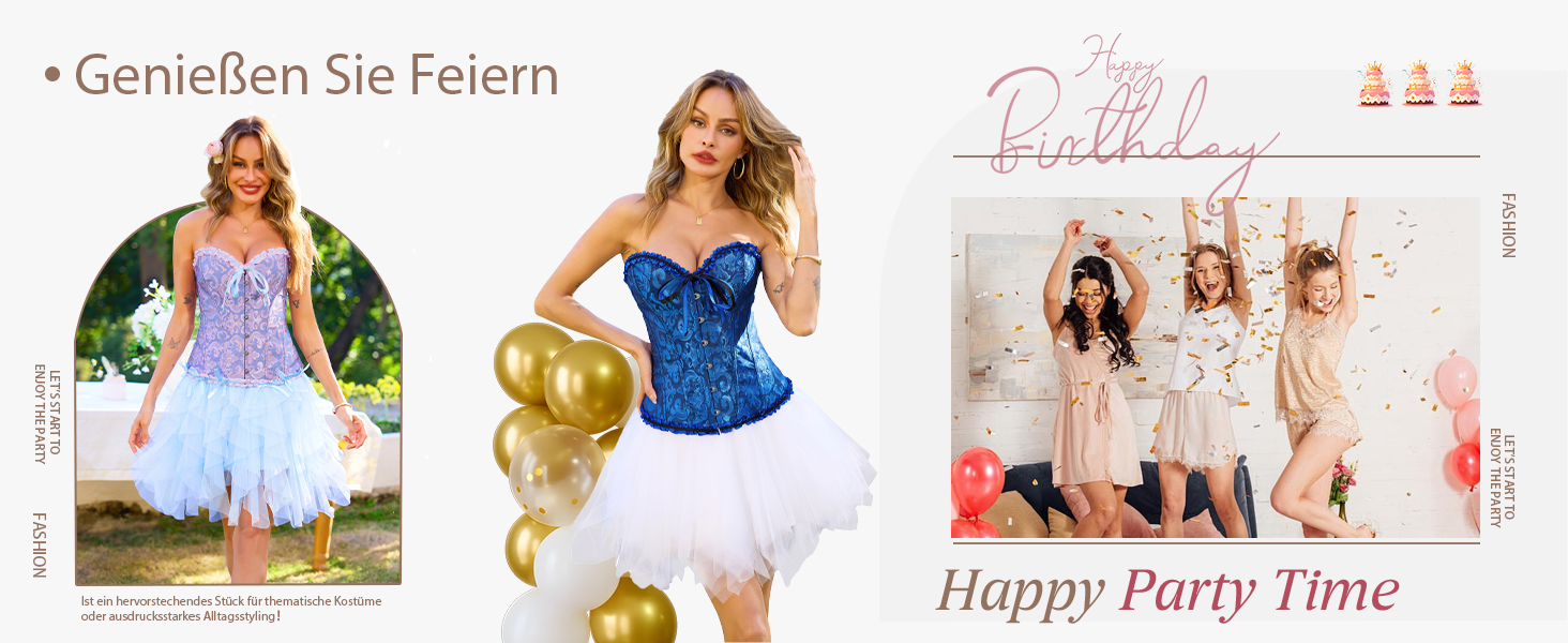 Корсет жіночий повномірний корсаж корсет топ готичний вінтажний корсаж сатиновий квітковий з кісточками бюстєль корсет топ для Хелловіну та карнавалу S-4XL блакитно-рожевий 4XL