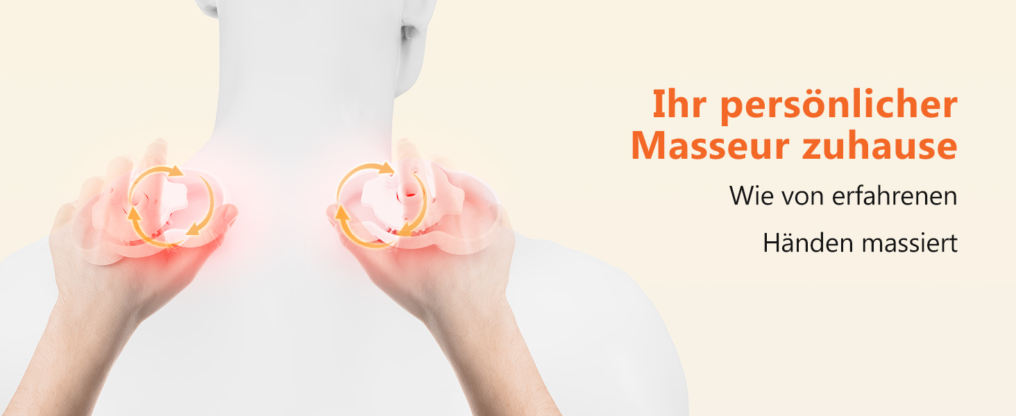 Масажер для шиї, плечей та спини Brelley Shiatsu — масажна подушка з інфрачервоним підігрівом, чорна