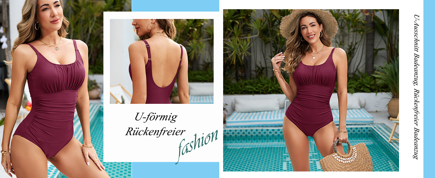 Купальник жіночий Vancavoo з ефектом шортів, push-up, без спинки, з рюшами, чорний