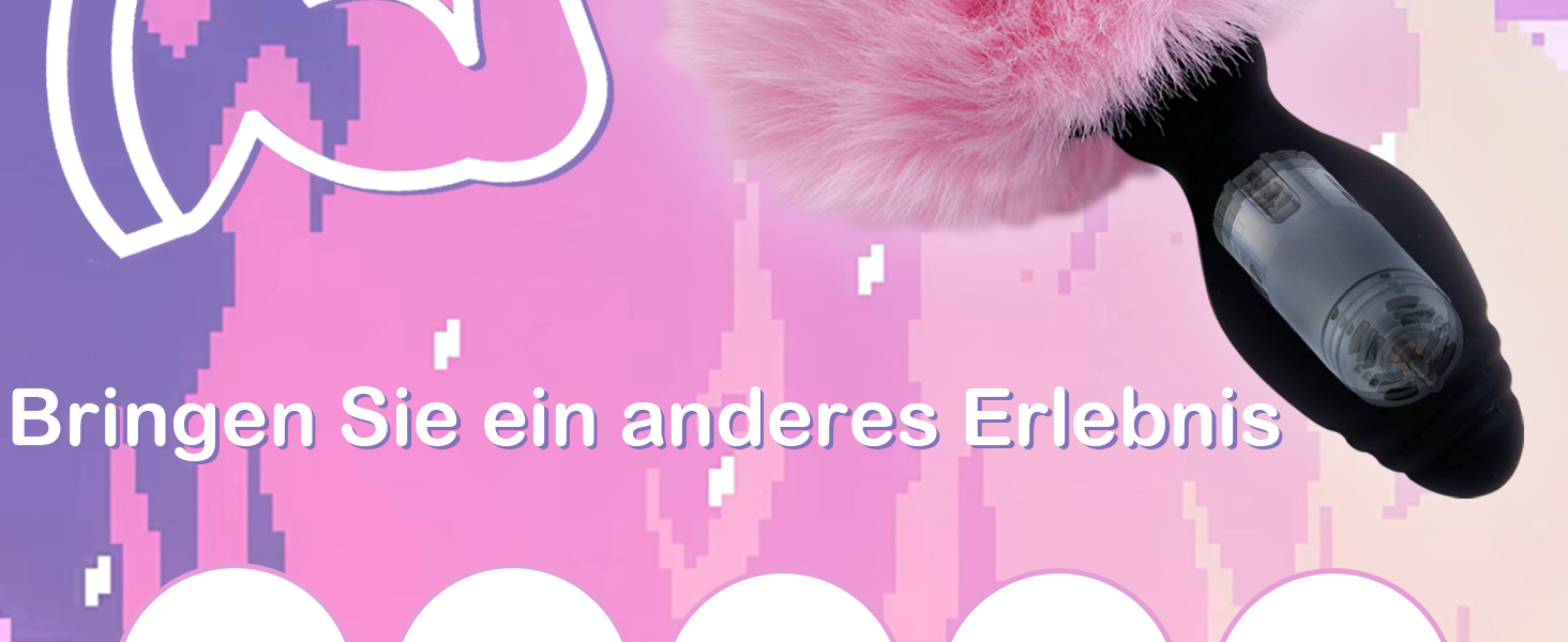 Анальний вібратор-хвіст Furry Fuchsschwanz з пультом керування для чоловіків та жінок. Силіконовий анальний плагін, іграшка для БДСМ, хвіст з сердечком