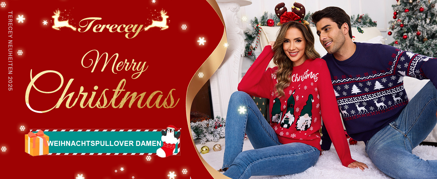 Смішний різдвяний светр Terecey Daen з принтом, зимовий лонгслів Ugly Christmas Sweater, чорний, XL