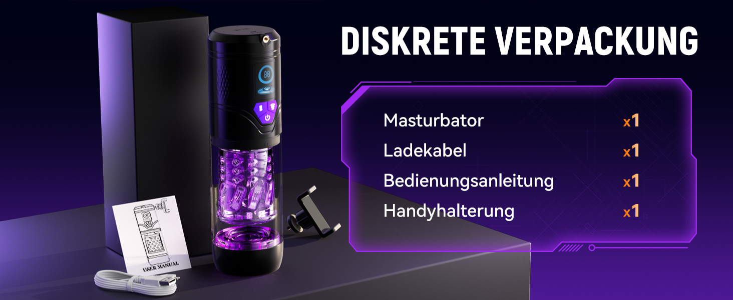 Електричний мастурбатор для чоловіків з 9 режимами, ротацією та вакуумом, з тримачем для телефону та імітацією ротової порожнини