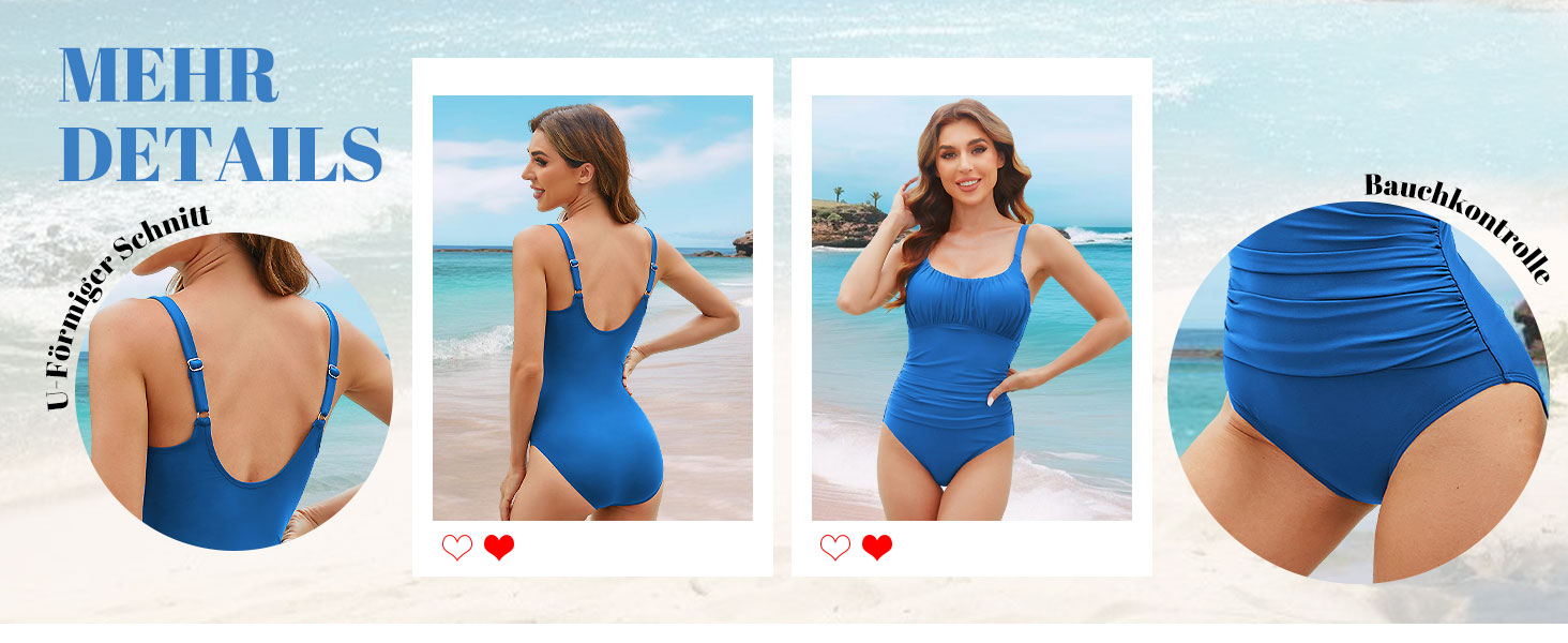 Бкині з високою талією YNIQUE для жінок: корегуючий ефект, синій з квітковим принтом, XL