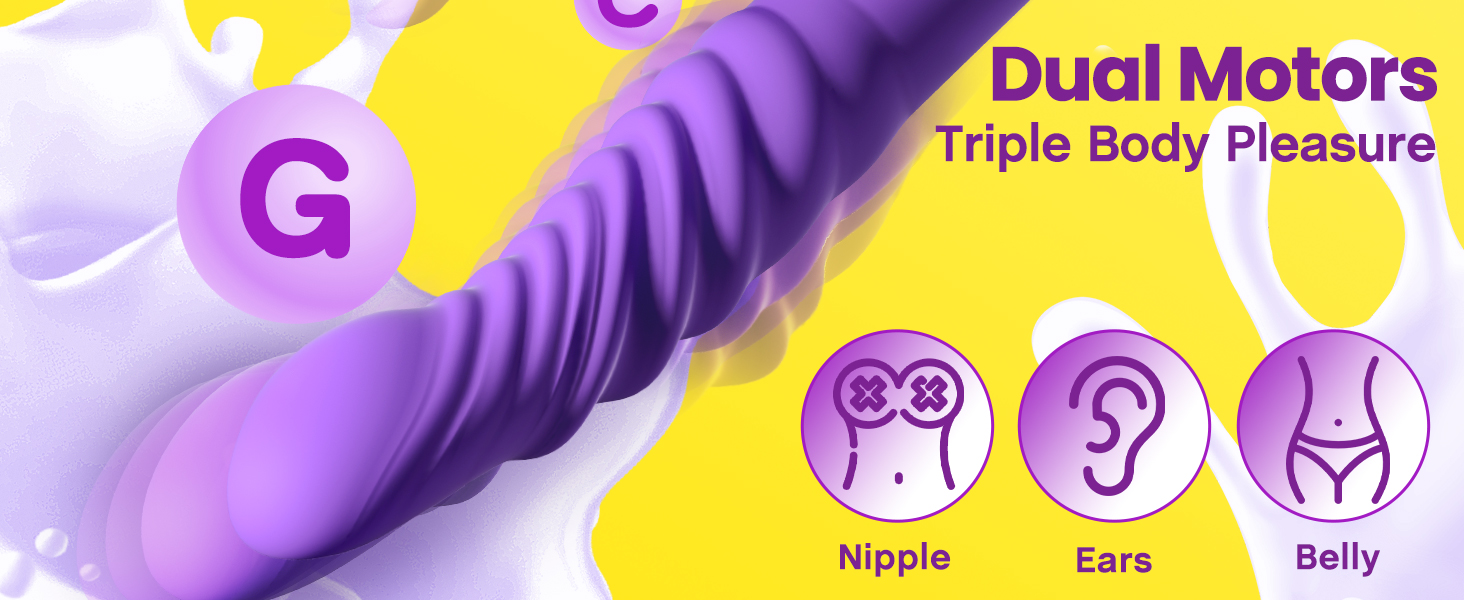 LYAMais 3-в-1 Вібратор для жінок: G-Punkt, Кліторальний стимулятор, Анальний вібратор. 6 режимів, телескопічний дизайн. Іграшка для дорослих