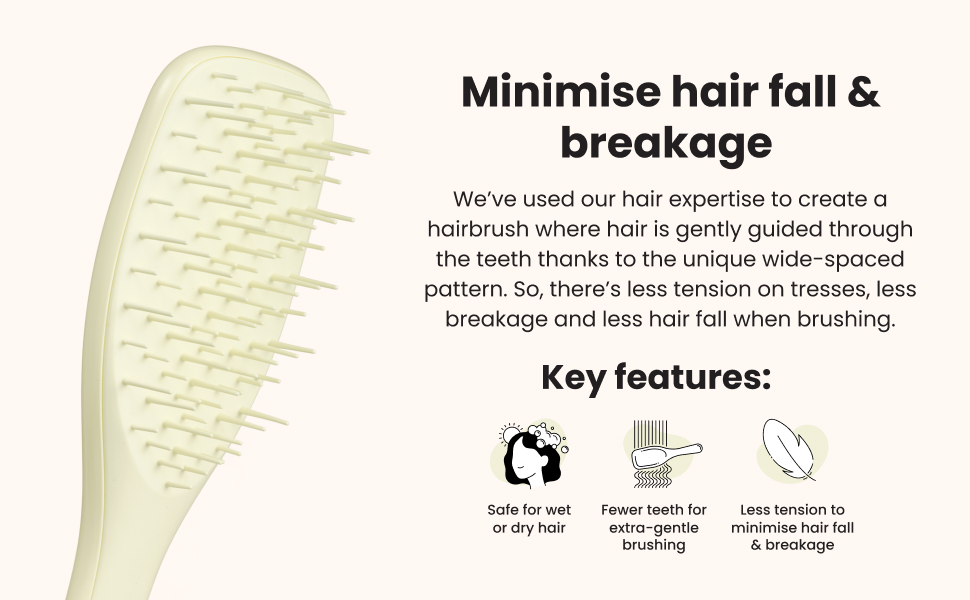 Гребінець-розчісувач Tangle Teezer Ultimate Detangler для вологого та сухого волосся, Chamille — для дбайливого розплутування та запобігання ламкості