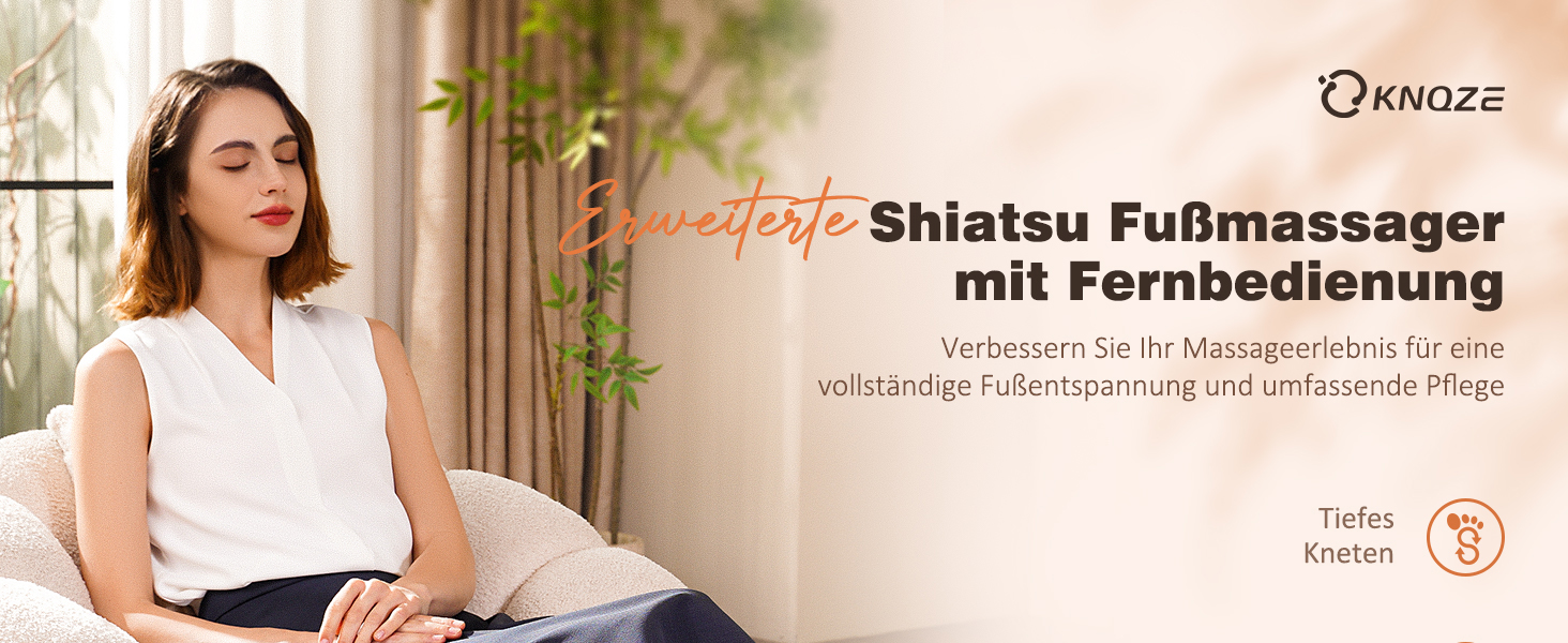 Електричний масажер для ніг Shiatsu з підігрівом, функціями розминання, роликами та повітряною компресією, 3 режими масажу, сірий