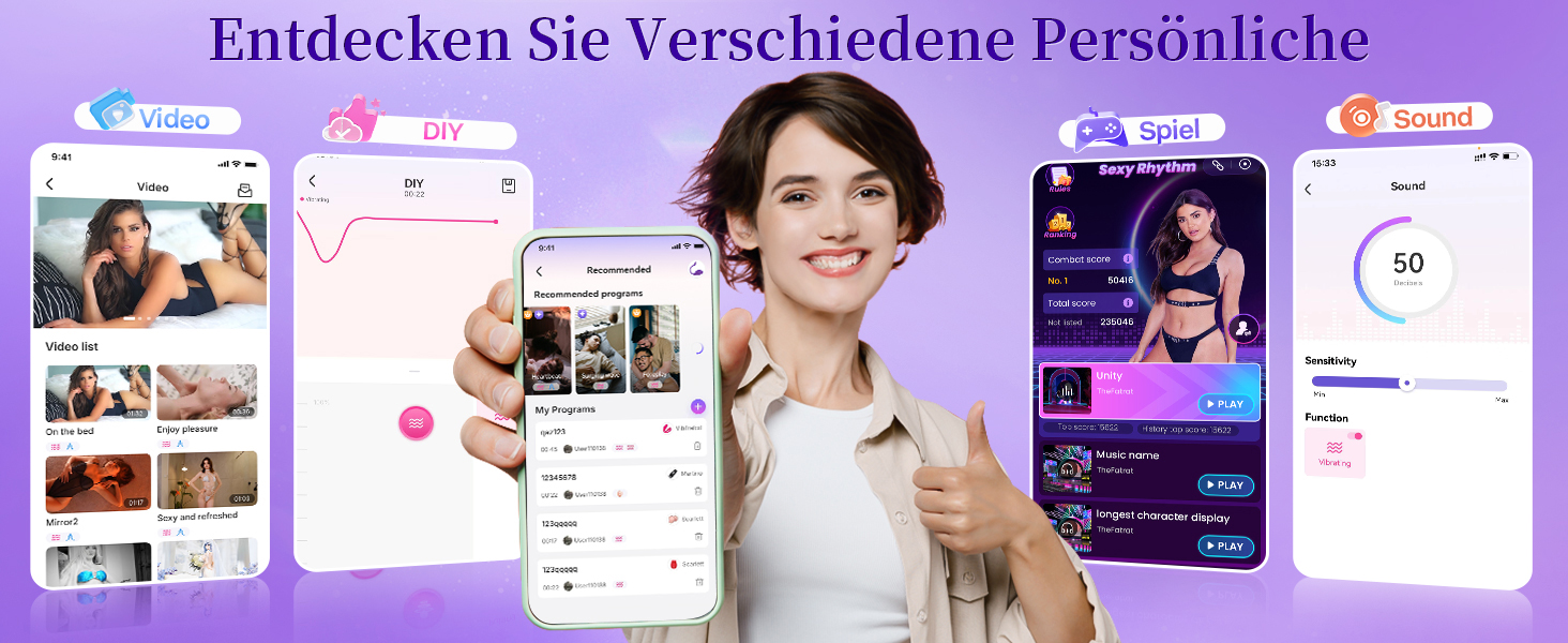 Набір вібраторів для жінок та пар: анальні пробки, стимулятори клітора, G-точка, фіолетовий, універсальний розмір