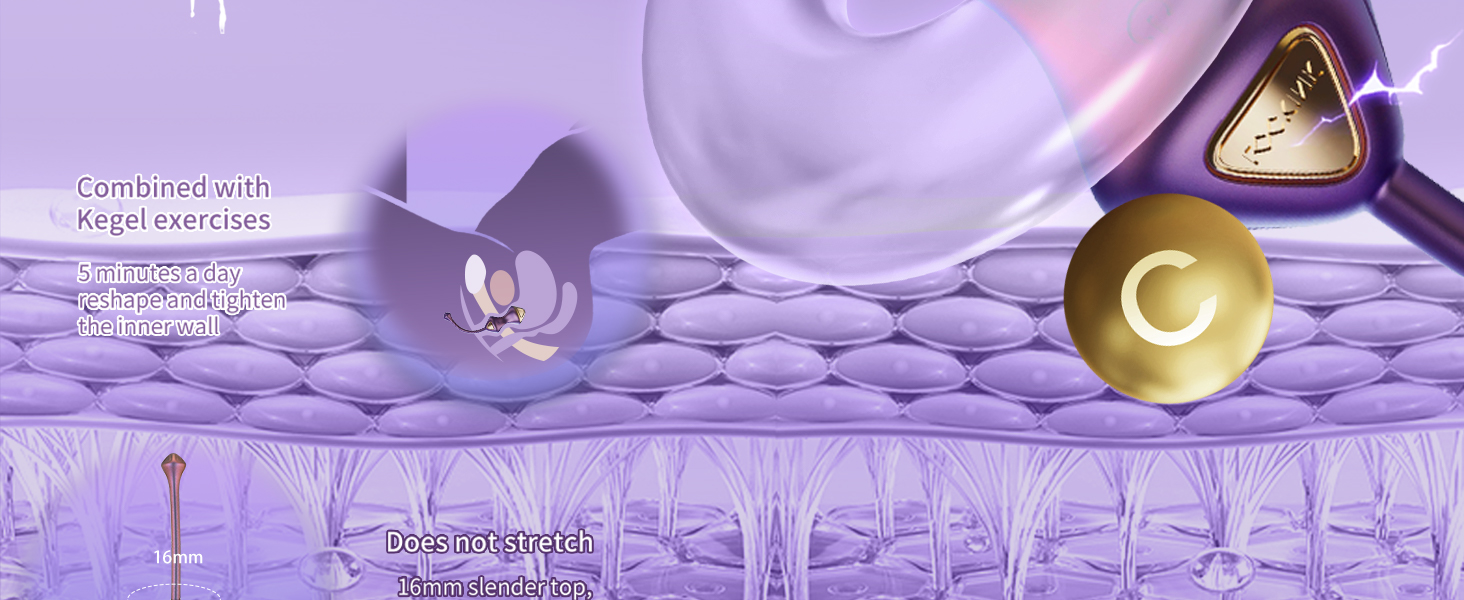 Електричний анальний вібратор Beckenbodentrainer для жінок з 5 рівнями шоку та 7 режимами вібрації. Стимулятор для вагіни та анусу, для пар. Колір: фіолетовий.