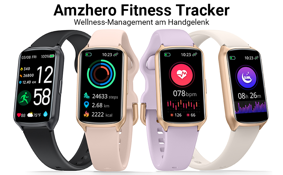 Фітнес-трекер Smart Watch для жінок та чоловіків, водонепроникний 5ATM, моніторинг SpO2, пульсу та сну, 20+ режимів тренувань, крокомір, чорний