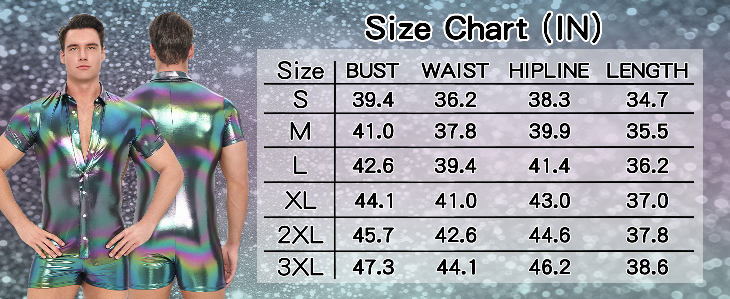 Чоловічий боді Landofgenie з металевим блиском, короткі рукави, комбінезон на бретелях (чорний, L)