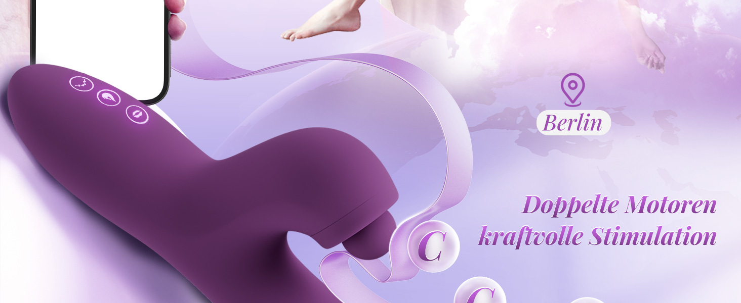 Вібратор для жінок: набір для клітора, сексуальна іграшка з нагріванням, 10 режимів вібрації, стимулятор для пар, фіолетовий