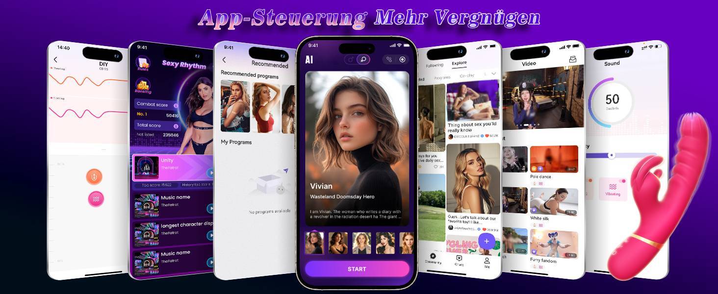 Набір вібраторів для жінок, секс-іграшки з 12 режимами, м'який дилідо з силікону, кролик-вібратор, тиха та потужна вібрація, стимулятор клітора та G-точки, секс-іграшка для жінок + додаток, мастубатор, яскраво-рожевий