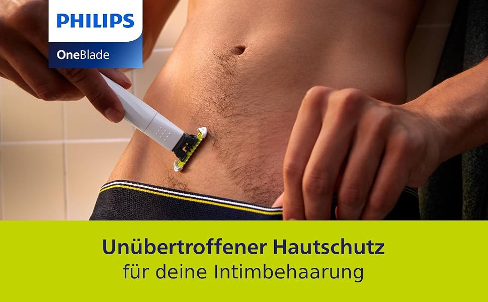 Тример для інтимних зон Philips OneBlade Intimate QP1924/30 для гоління та стрижки з захистом шкіри, 2 змінні леза