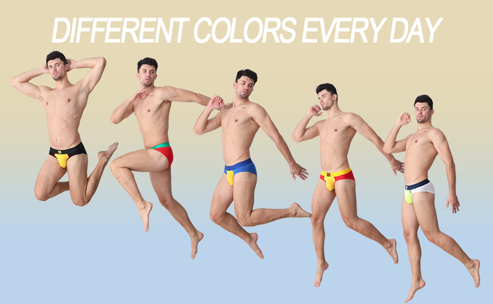 Чоловіча білизна BSHETR, труси для чоловіків, 3/5 шт. у пакунку, сітчаста тканина, низька талія, багато кольорів, м'які труси з відведенням вологи, контрастний колір, труси з низькою талією (XXL, R023)