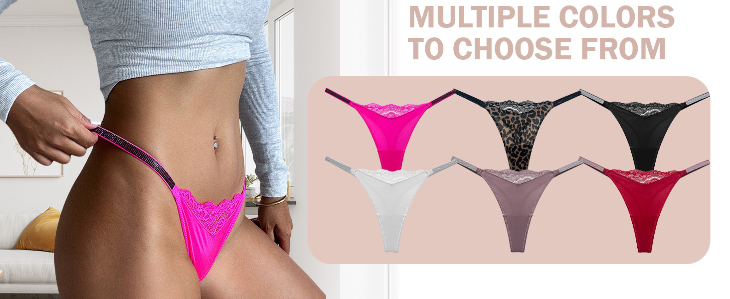 Сексуальні жіночі труси T-String з блискітками та стразами AIEOE, низька посадка, мереживо, танга, шовк, леопард, чорний