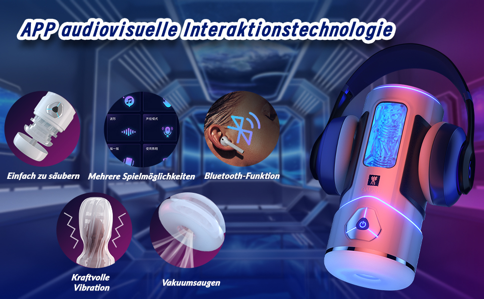 Електричний вібратор для чоловіків YcsLust з керуванням через додаток, 10 режимів вібрації та інтерактивні розваги