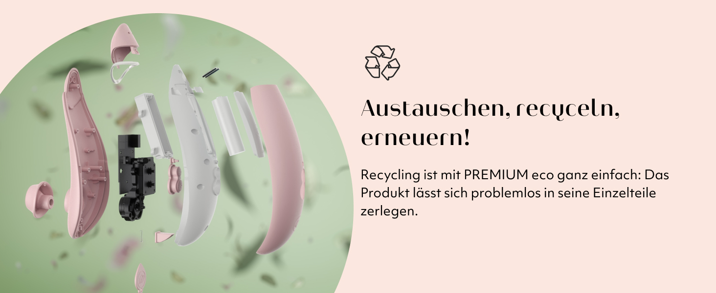 Womanizer Premium - вібратор для жінок, стимулятор клітора, чорний (Eco Rosa)