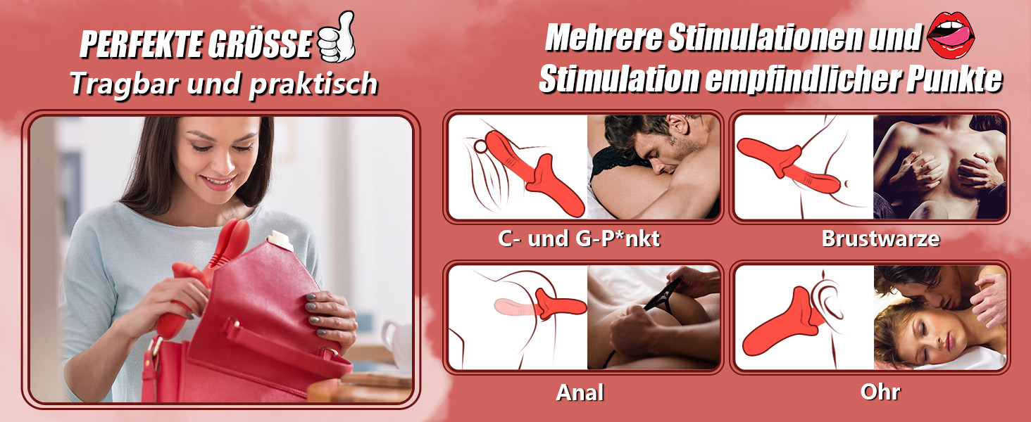 Вібратор для жінок з 10 функціями - стимулятор клітора, для пар, тихий, сексуальна іграшка