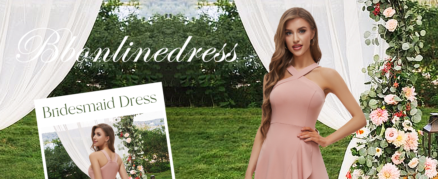 Вечірня сукня Bbonlinedress: елегантна довга сукня макси з відкритою спиною (halter neck) для весілля та коктейльних вечірок, бордова, розмір XL