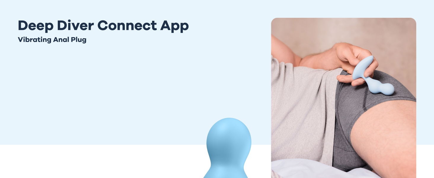 Анальні вібратори Satisfyer Deep Diver Connect App Bluetooth | З керуванням через додаток | Силікон | Водонепроникний IPX7 | Масаж простати для чоловіків та жінок | Компактний та дискретний | З вібрацією | Колір: Синій, Одиничний розмір